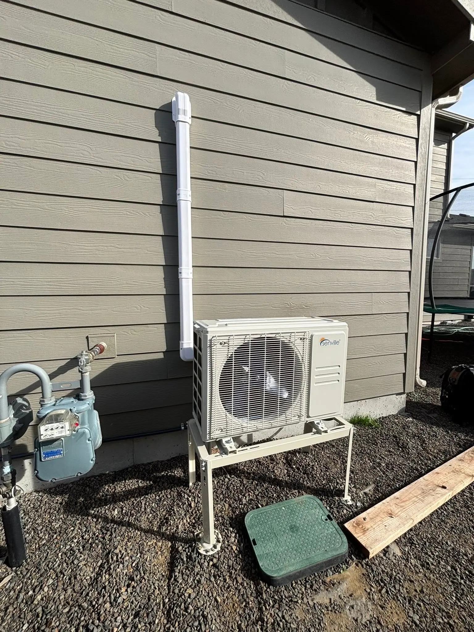 Complete cooling system install with matched indoor and outdoor equipment