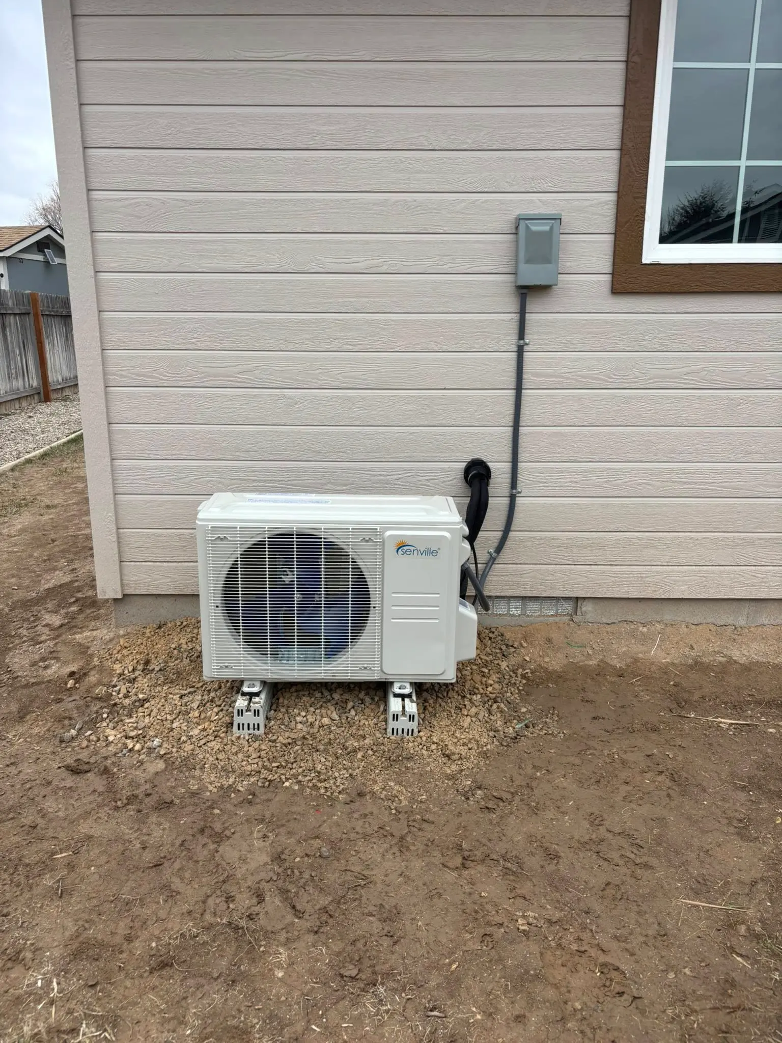 Gas furnace installation with new venting and gas line connections